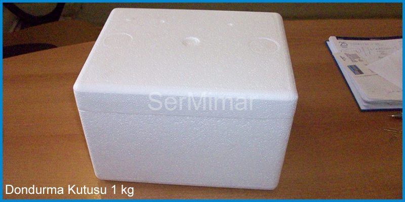 D-1000 1 Kg (1000g) EPS Eisbox & Thermoverpackung (25 mm Wand)